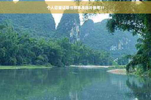 个人印鉴证明书样本及图片参考??
