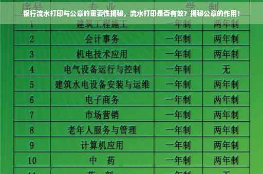 银行流水打印与公章的重要性揭秘，流水打印是否有效？揭秘公章的作用！