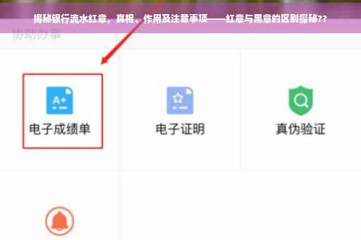 揭秘银行流水红章，真相、作用及注意事项——红章与黑章的区别探秘??