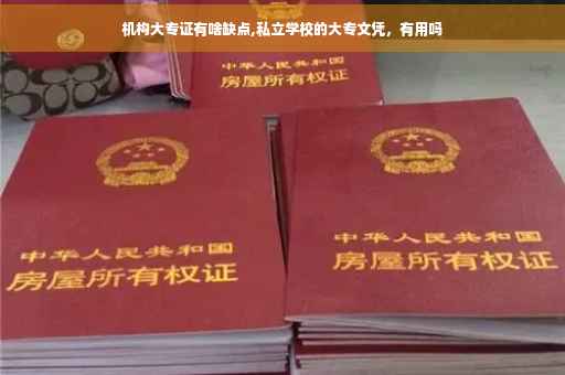 机构大专证有啥缺点,私立学校的大专文凭，有用吗