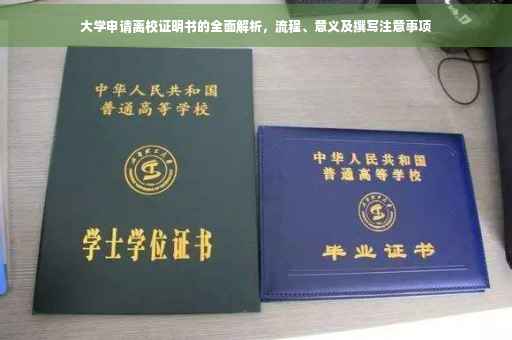 大学申请离校证明书的全面解析，流程、意义及撰写注意事项
