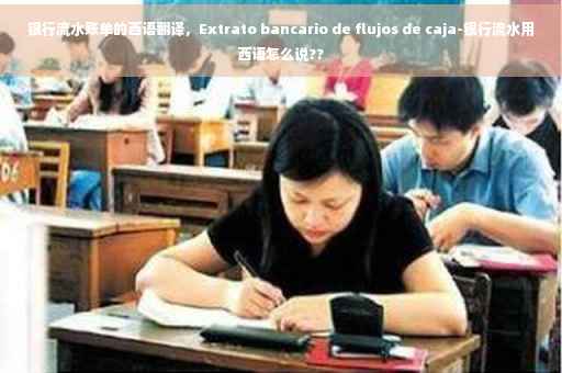 银行流水账单的西语翻译，Extrato bancario de flujos de caja-银行流水用西语怎么说??