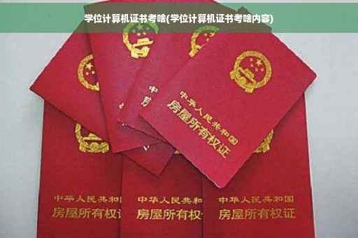 学位计算机证书考啥(学位计算机证书考啥内容)