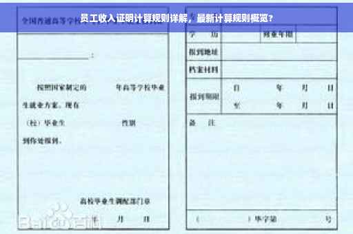 员工收入证明计算规则详解，最新计算规则概览?