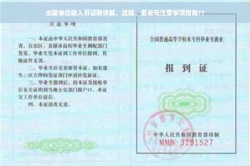 出国单位收入开证明详解，流程、要点与注意事项指南??
