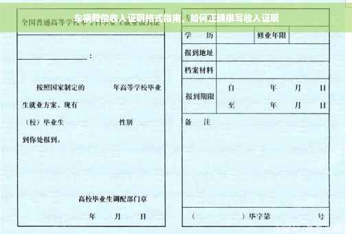 车祸赔偿收入证明格式指南，如何正确撰写收入证明