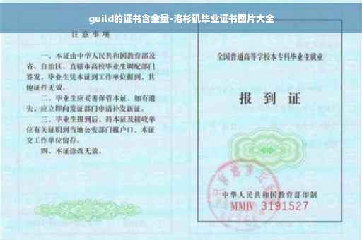 guild的证书含金量-洛杉矶毕业证书图片大全
