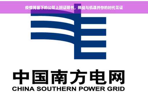 疫情背景下的公司上班证明书，挑战与机遇并存的时代见证