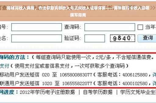 揭秘高收入真相，合法获取高额收入与正规收入证明详解——两张银行卡收入证明撰写指南