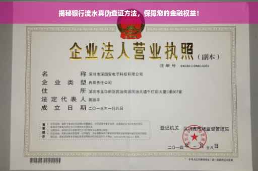 揭秘银行流水真伪查证方法，保障您的金融权益！
