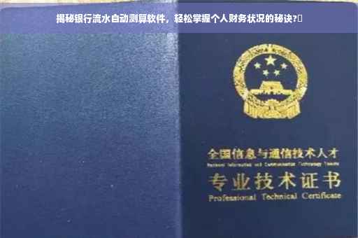 揭秘银行流水自动测算软件，轻松掌握个人财务状况的秘诀?✨