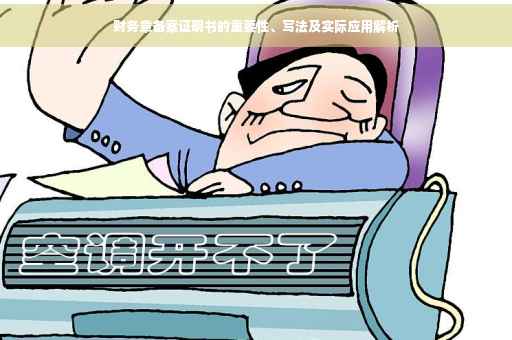 财务章备案证明书的重要性、写法及实际应用解析
