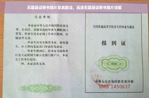无国籍证明书图片及其解读，高清无国籍证明书图片详解