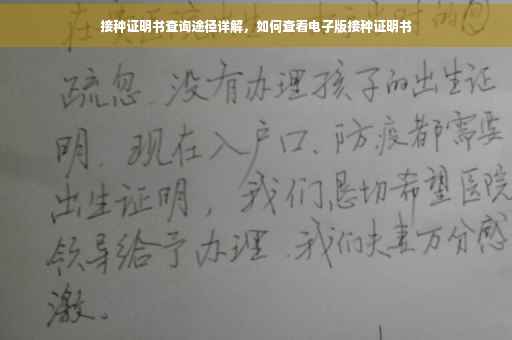 接种证明书查询途径详解，如何查看电子版接种证明书