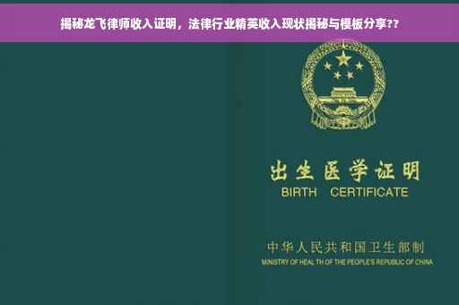 揭秘龙飞律师收入证明，法律行业精英收入现状揭秘与模板分享??