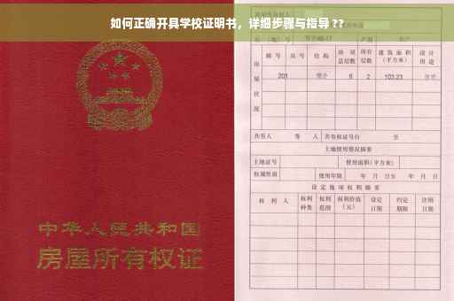 如何正确开具学校证明书，详细步骤与指导 ??