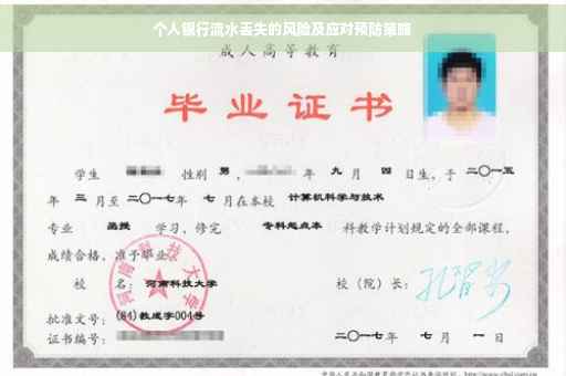 个人银行流水丢失的风险及应对预防策略