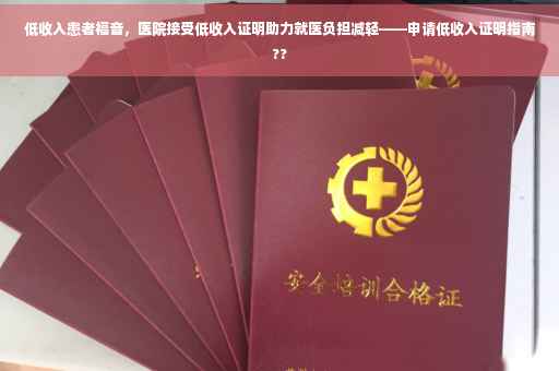 低收入患者福音，医院接受低收入证明助力就医负担减轻——申请低收入证明指南??