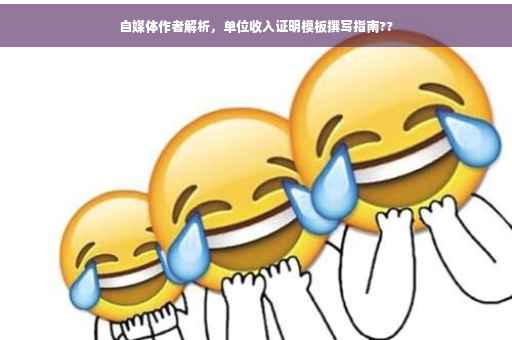 自媒体作者解析，单位收入证明模板撰写指南??