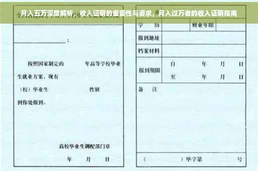 月入五万深度解析，收入证明的重要性与要求，月入过万者的收入证明指南