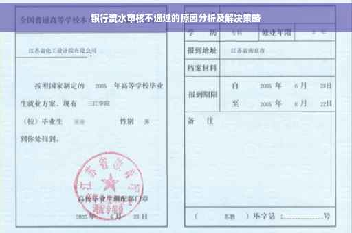 银行流水审核不通过的原因分析及解决策略