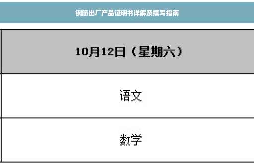 钢筋出厂产品证明书详解及撰写指南