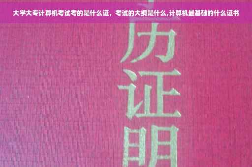 大学大专计算机考试考的是什么证，考试的大纲是什么,计算机最基础的什么证书