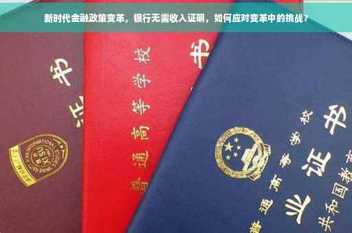 新时代金融政策变革，银行无需收入证明，如何应对变革中的挑战？