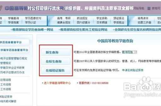 对公打印银行流水，详细步骤、所需资料及注意事项全解析