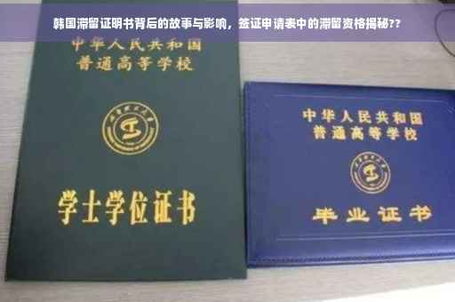 韩国滞留证明书背后的故事与影响，签证申请表中的滞留资格揭秘??
