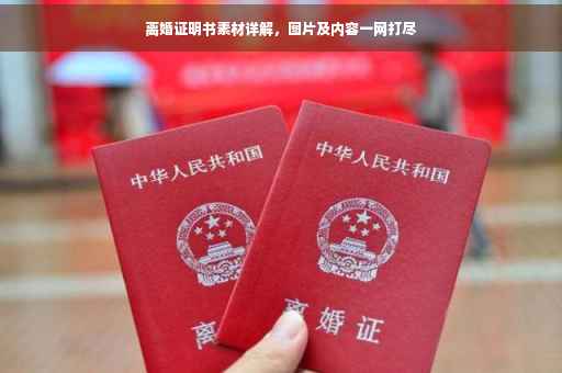 离婚证明书素材详解，图片及内容一网打尽