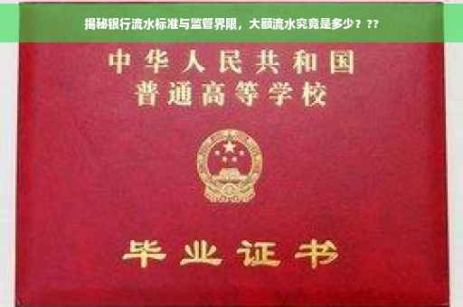 揭秘银行流水标准与监管界限，大额流水究竟是多少？??