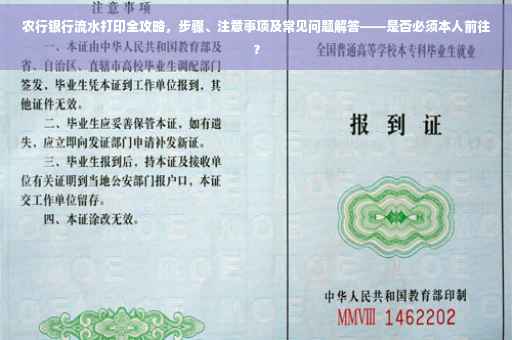 农行银行流水打印全攻略，步骤、注意事项及常见问题解答——是否必须本人前往？