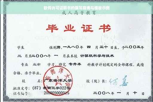 软件许可证明书的撰写指南与模板示例