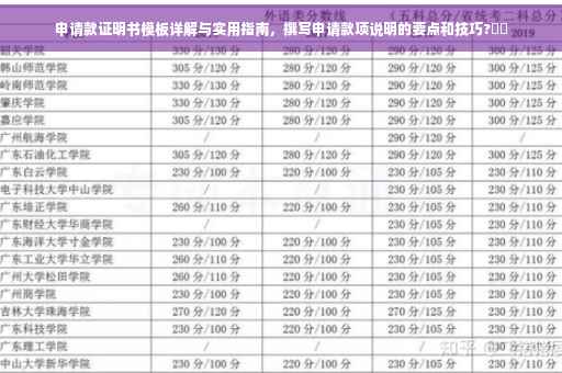 申请款证明书模板详解与实用指南，撰写申请款项说明的要点和技巧?⚡️