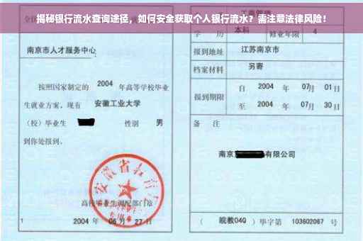 揭秘银行流水查询途径，如何安全获取个人银行流水？需注意法律风险！