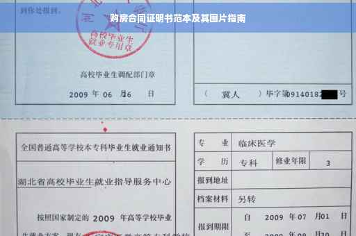 购房合同证明书范本及其图片指南