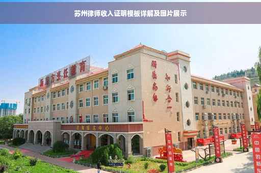 苏州律师收入证明模板详解及图片展示