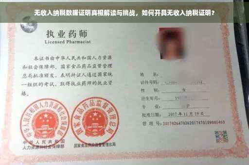 无收入纳税数据证明真相解读与挑战，如何开具无收入纳税证明？