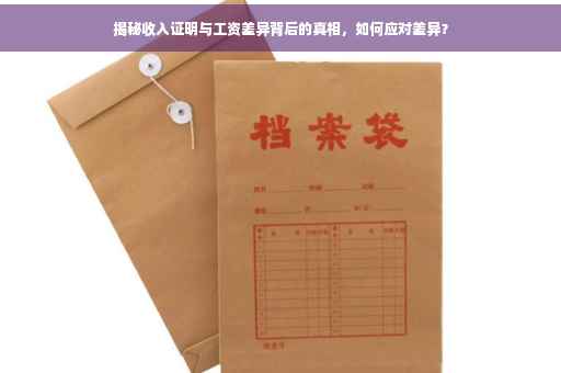 揭秘收入证明与工资差异背后的真相，如何应对差异？