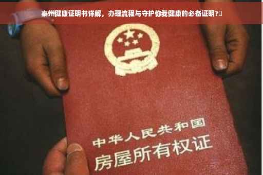 泰州健康证明书详解，办理流程与守护你我健康的必备证明?✨