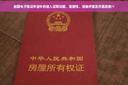 泰国电子签证申请中的收入证明详解，重要性、准备步骤及开具指南??