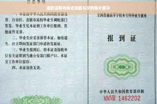 退职证明书样式详解与示例图片展示