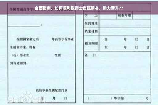 全面指南，如何顺利取得士官证明书，助力晋升??
