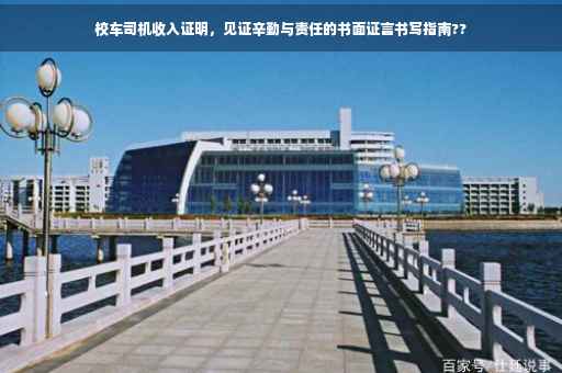 校车司机收入证明，见证辛勤与责任的书面证言书写指南??