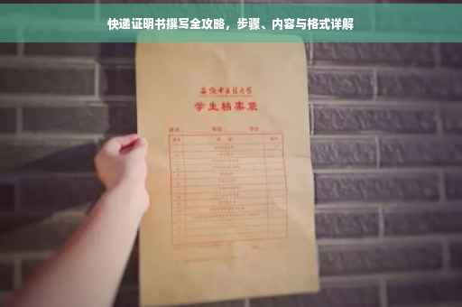 快递证明书撰写全攻略，步骤、内容与格式详解