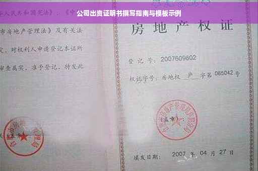 公司出资证明书撰写指南与模板示例