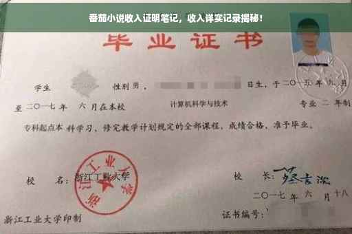 番茄小说收入证明笔记，收入详实记录揭秘！