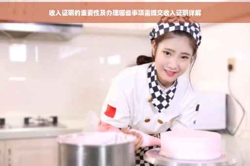 收入证明的重要性及办理哪些事项需提交收入证明详解