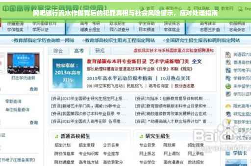 网吧银行流水作假背后的犯罪真相与社会风险警示，应对处理指南